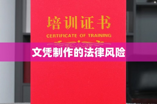鄯善文凭制作的法律风险