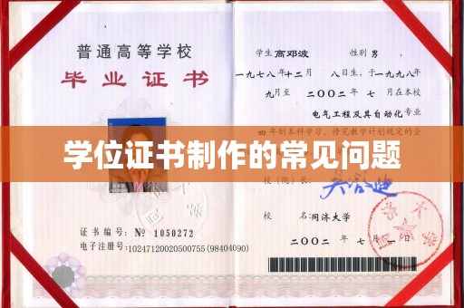 鄯善学位证书制作的常见问题
