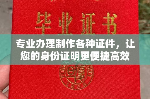 鄯善专业办理制作各种证件，让您的身份证明更便捷高效